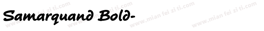 Samarquand Bold字体转换
